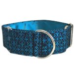 Collier martingale royauté bleu (brocart)