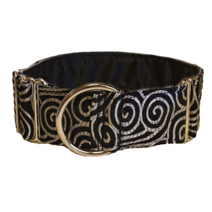 Collier martingale cercles argentés (brocart)