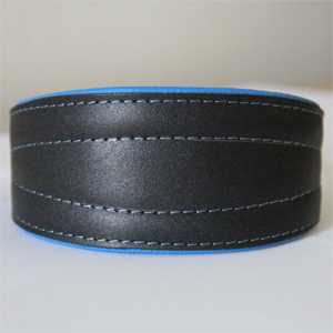 Halsband zwart-blauw maat S