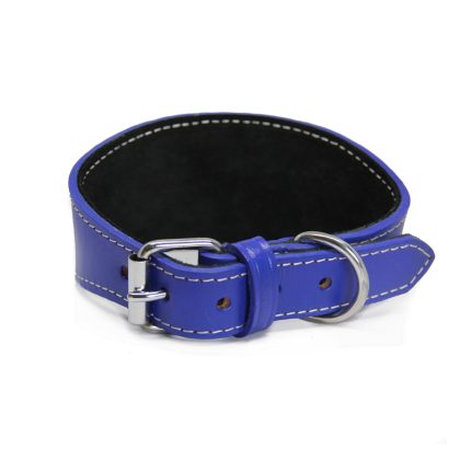 Collier en cuir pour lévriers - bleu