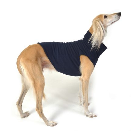 Fleece body kort donkerblauw maat XXS en XS