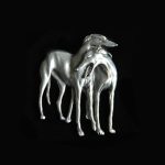 Broche deux lévriers