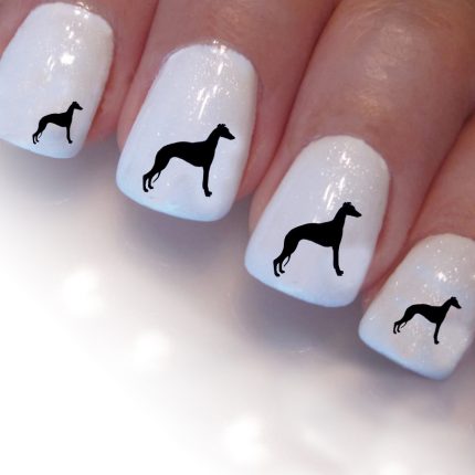 Autocollants pour ongles lévriers