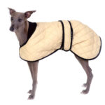 Manteau d’hiver matelassé pour lévriers beige