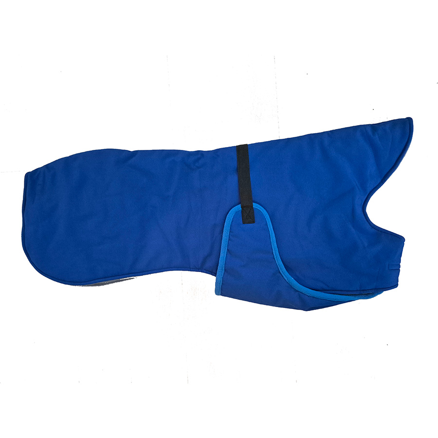 winterjasdeluxeblauw Manteau d'hiver de luxe bleu sans pattes de chien (Taille 66) – Image 1