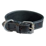 Collier en cuir pour lévriers - noir